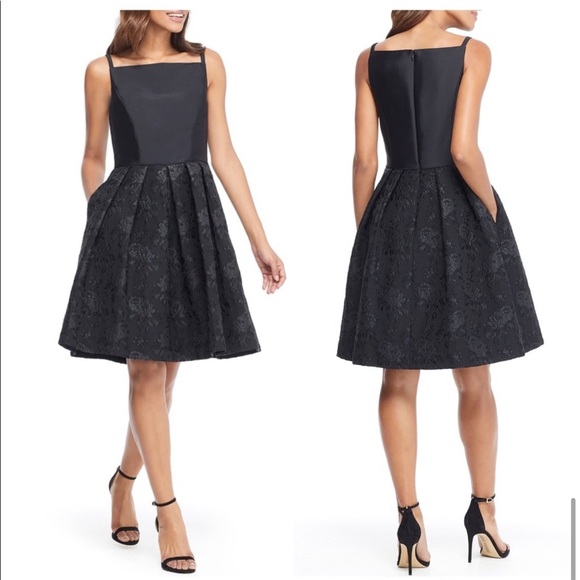 Gal Meets Glam Collection Kimberly Cocktail Dress Midnight Jacquard - Picture 1 of 6